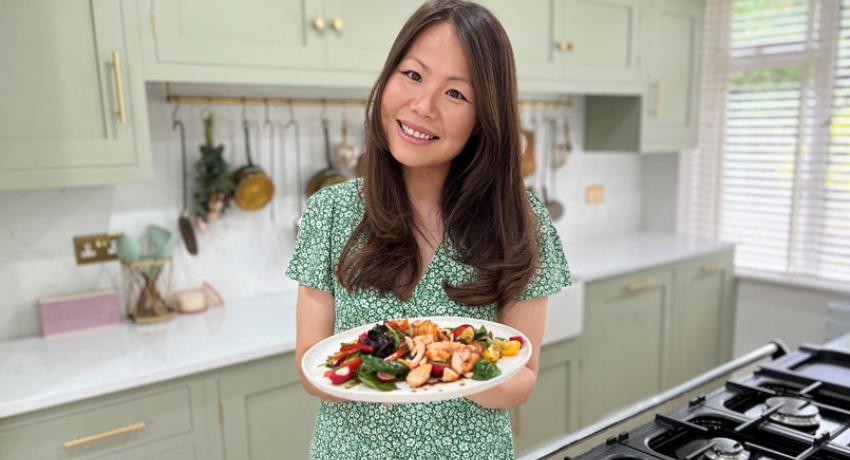 Thuy Pham-Crispy salmon rainbow salad