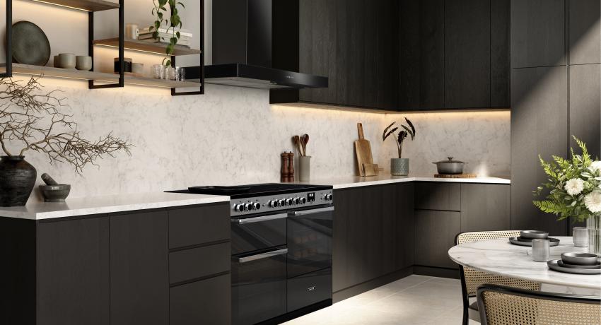 Falcon Edge Deluxe 110 Induction-Tiroir de pousse - Verre noir